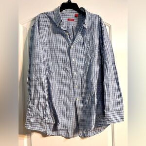 IZOD Men's Checkered Button-Down Shirt XXL